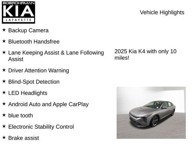 new 2025 Kia K4 car, priced at $21,699