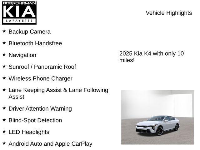 new 2025 Kia K4 car, priced at $26,326
