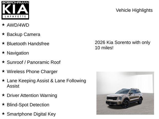 new 2026 Kia Sorento Hybrid car, priced at $44,394
