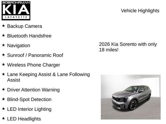 new 2026 Kia Sorento Hybrid car, priced at $39,326