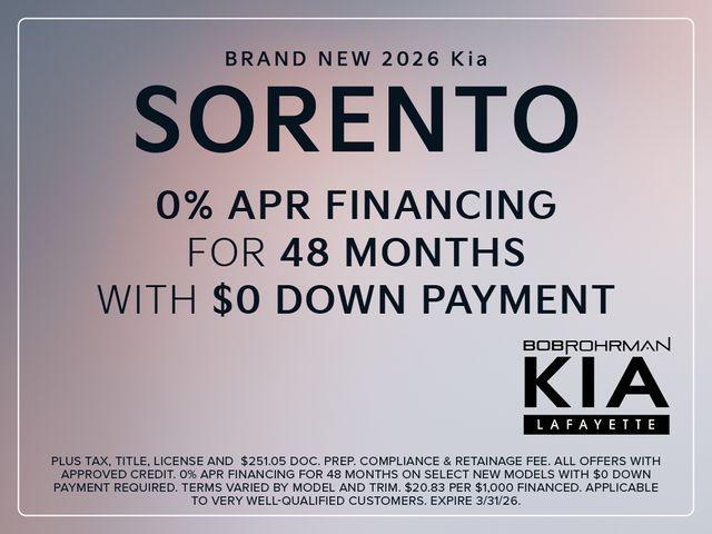 new 2026 Kia Sorento car, priced at $43,395