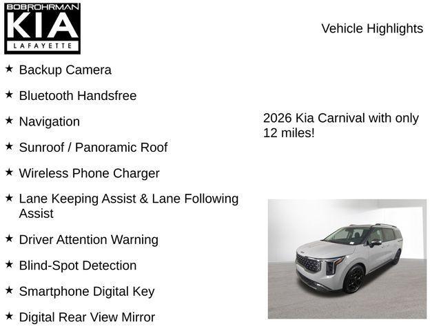 new 2026 Kia Carnival Hybrid car, priced at $50,749