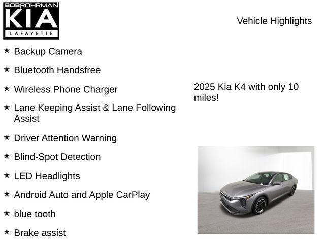 new 2025 Kia K4 car, priced at $22,626