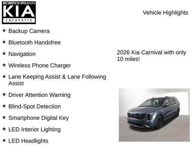 new 2026 Kia Carnival Hybrid car, priced at $50,223