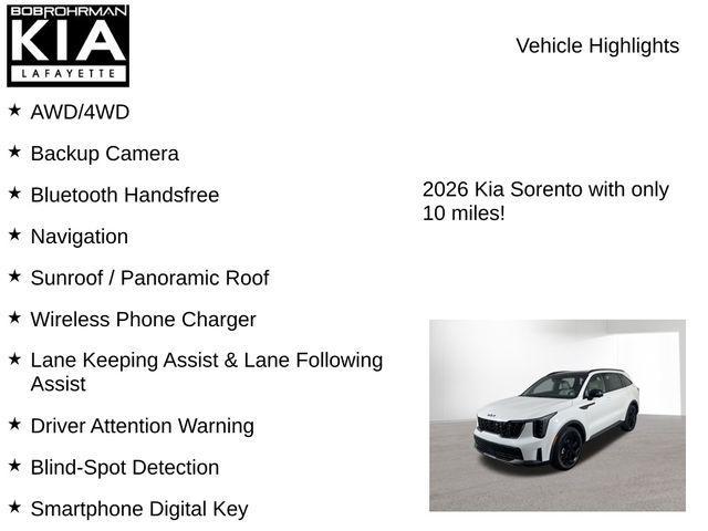 new 2026 Kia Sorento Hybrid car, priced at $43,834
