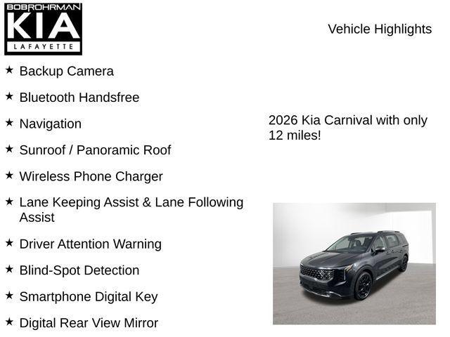 new 2026 Kia Carnival Hybrid car, priced at $51,810