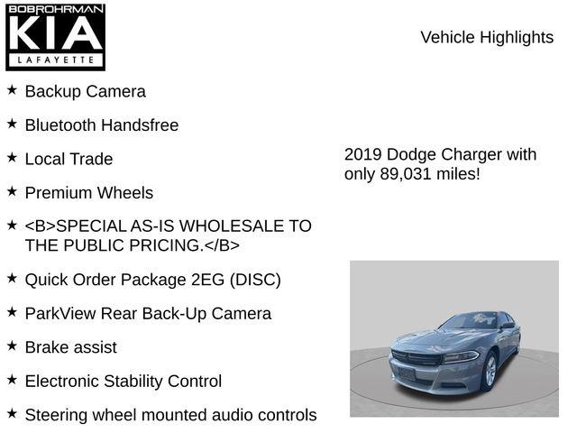 used 2019 Dodge Charger car, priced at $15,595