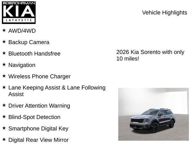 new 2026 Kia Sorento Hybrid car, priced at $44,394