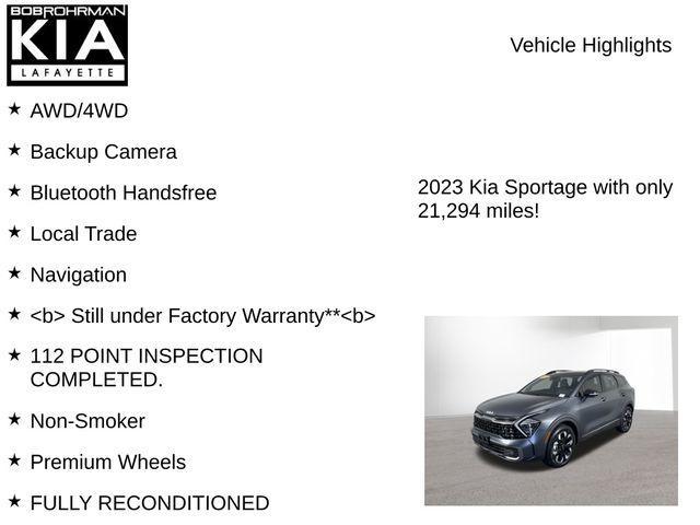 used 2023 Kia Sportage Plug-In Hybrid car, priced at $28,421