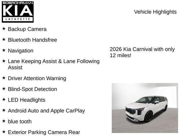 new 2026 Kia Carnival car, priced at $38,195