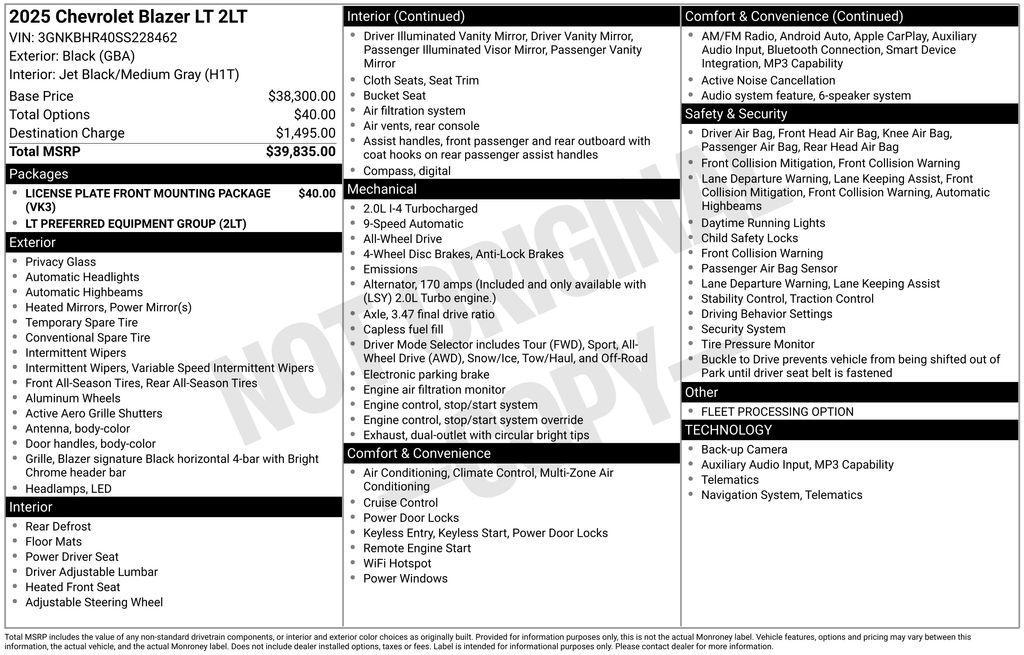 used 2025 Chevrolet Blazer car