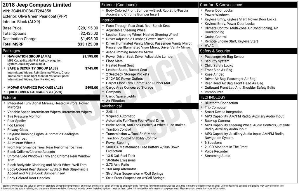 used 2018 Jeep Compass car