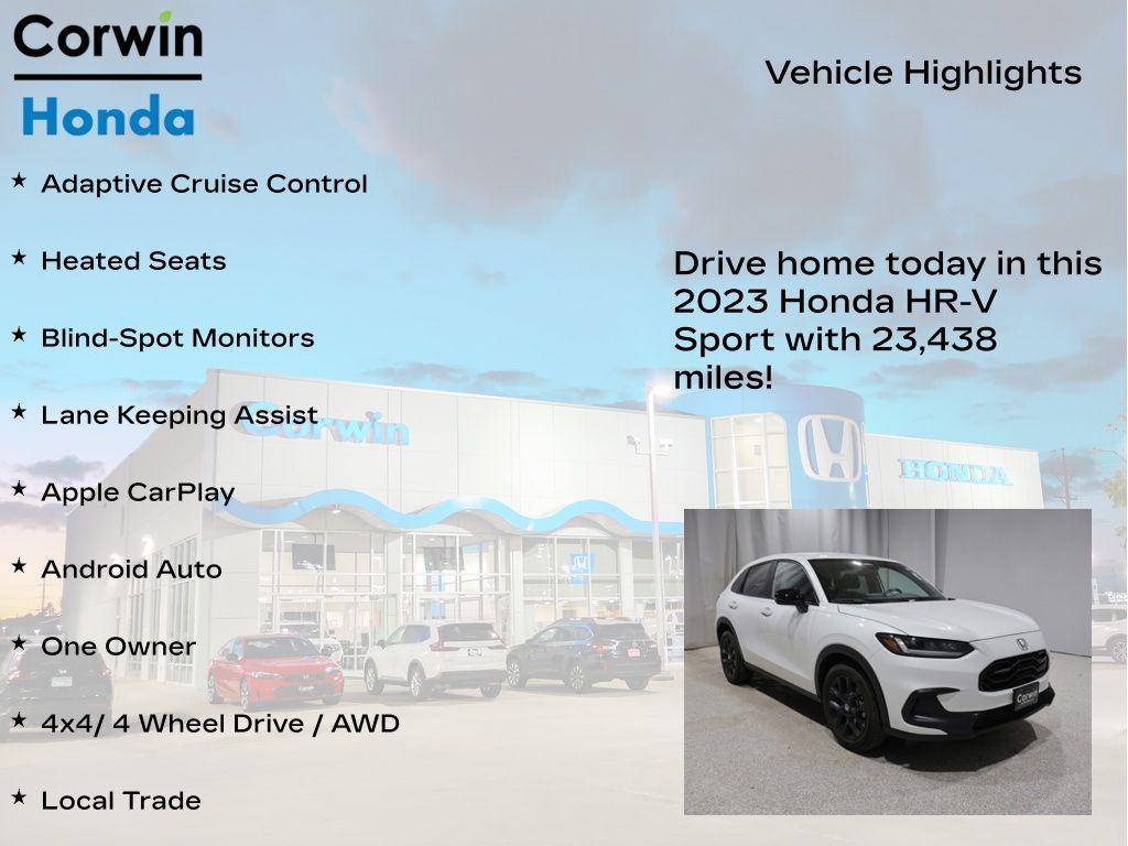 used 2023 Honda HR-V car, priced at $25,000