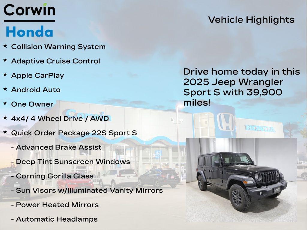 used 2025 Jeep Wrangler car, priced at $31,299