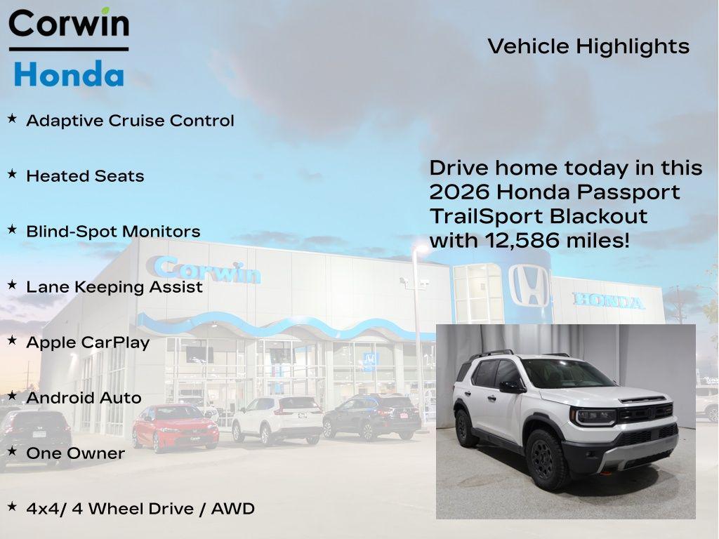 used 2026 Honda Passport car, priced at $46,500