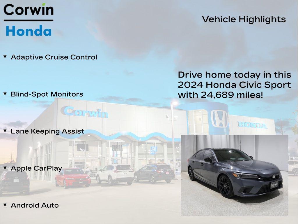 used 2024 Honda Civic car, priced at $23,750