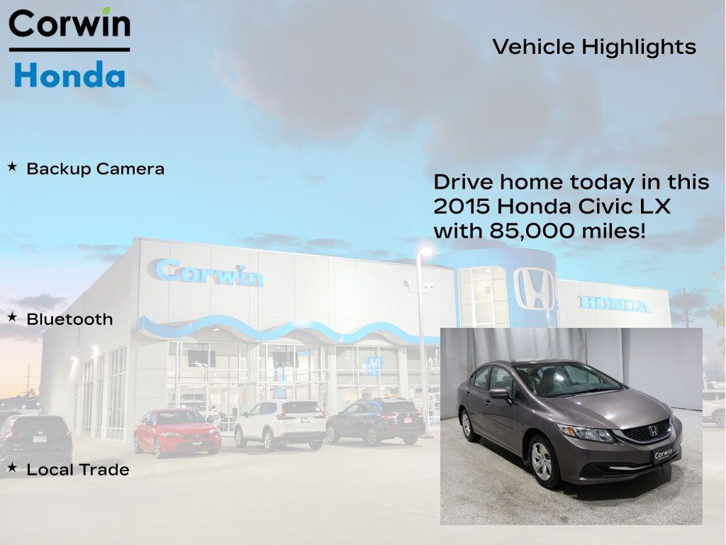 used 2015 Honda Civic car, priced at $13,200
