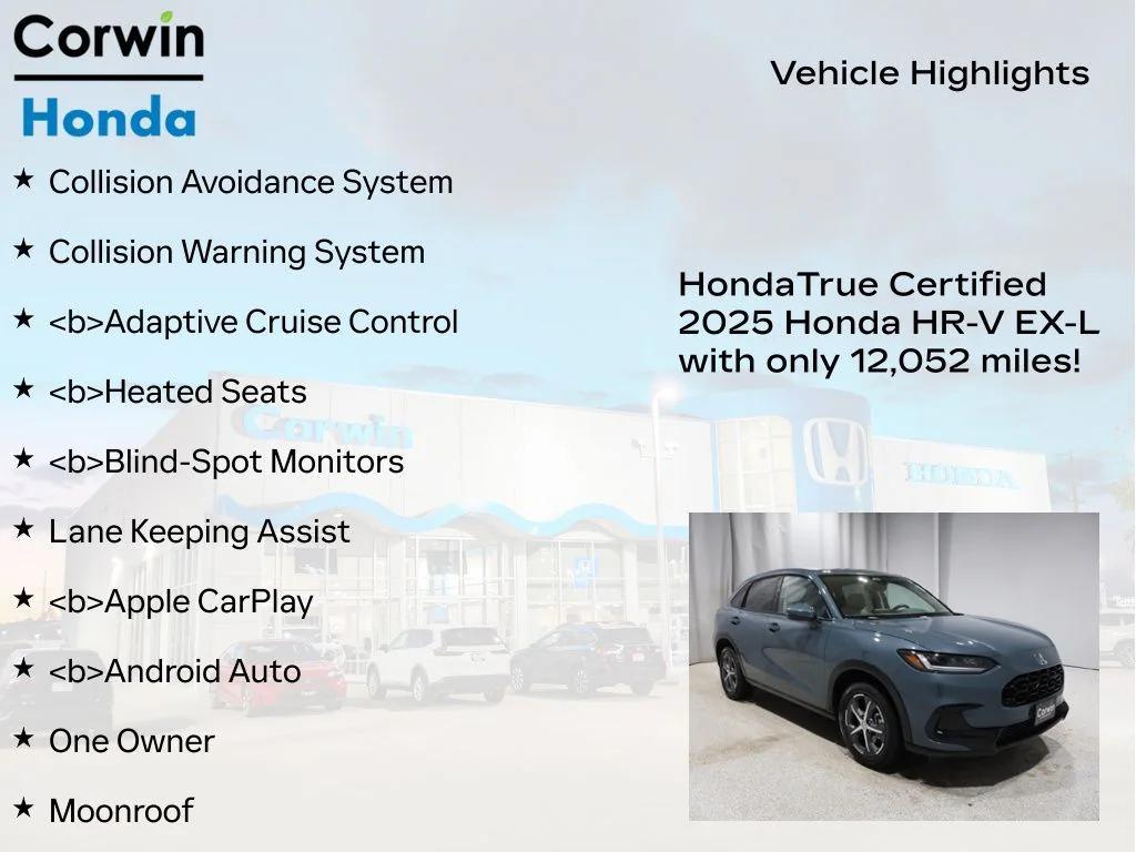 used 2025 Honda HR-V car, priced at $28,500