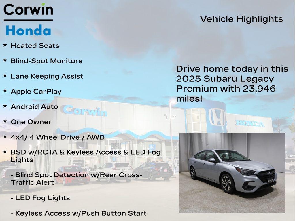 used 2025 Subaru Legacy car, priced at $22,900