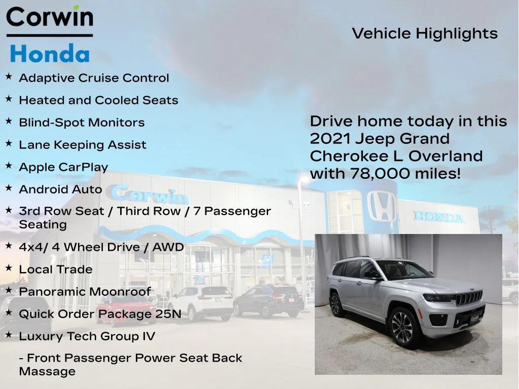 used 2021 Jeep Grand Cherokee L car, priced at $28,900