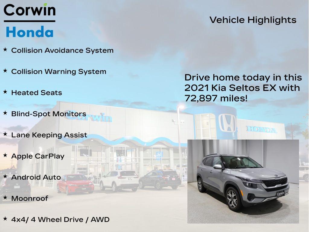 used 2021 Kia Seltos car, priced at $16,200