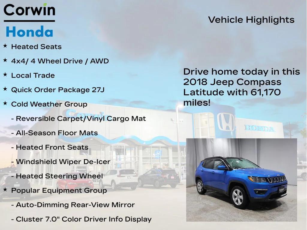 used 2018 Jeep Compass car, priced at $15,800