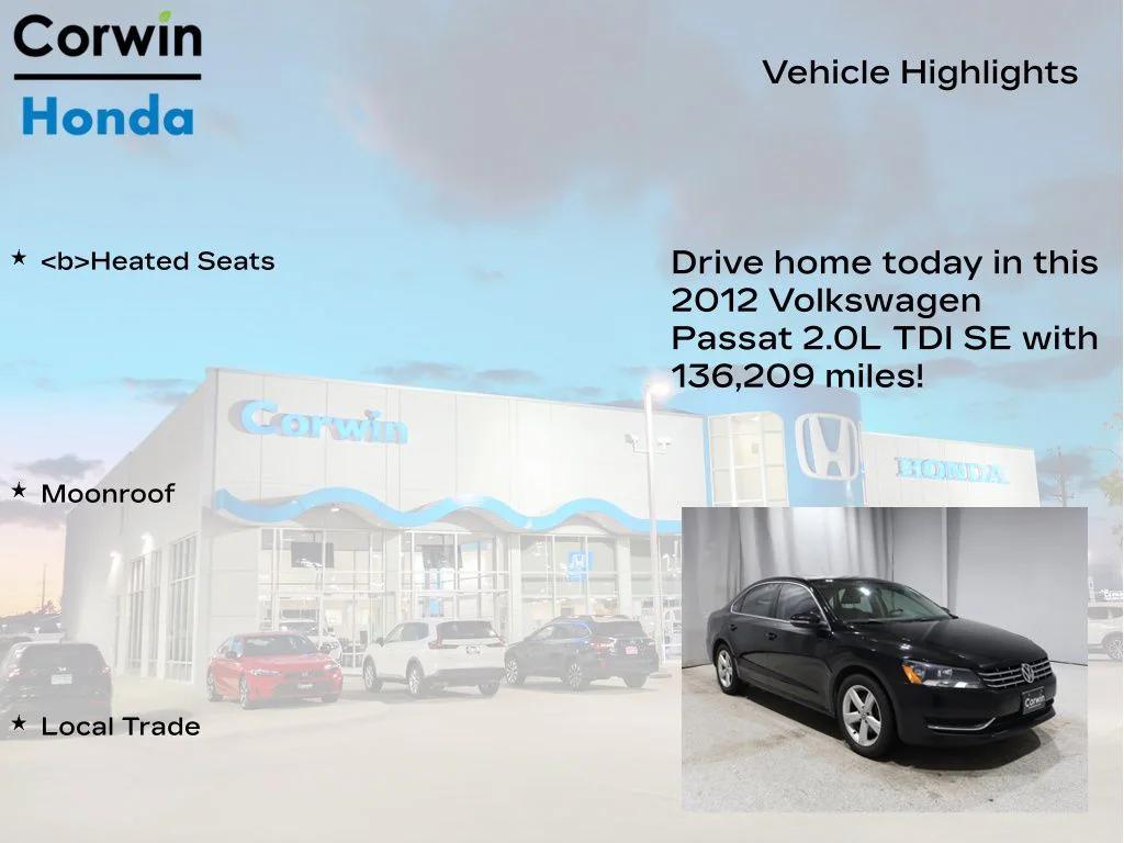 used 2012 Volkswagen Passat car, priced at $7,000