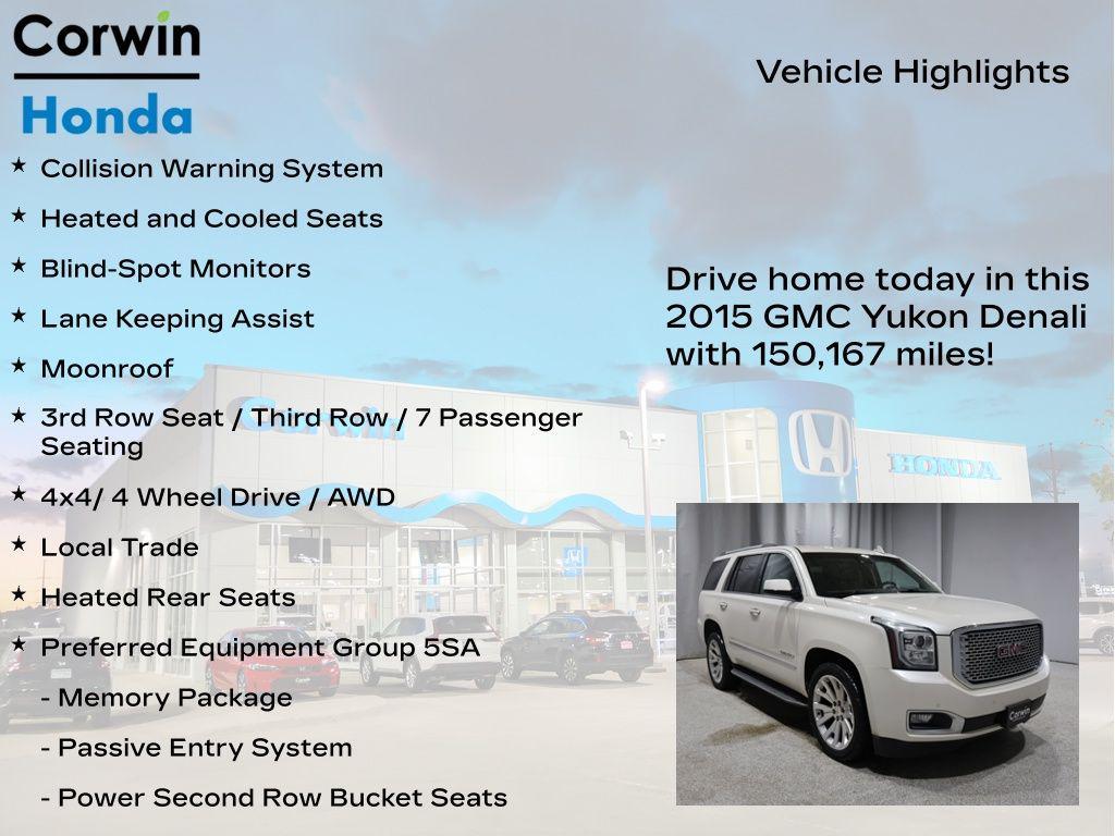 used 2015 GMC Yukon car, priced at $17,300