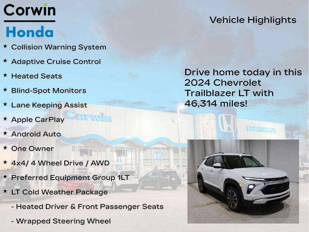 used 2024 Chevrolet TrailBlazer car, priced at $20,691