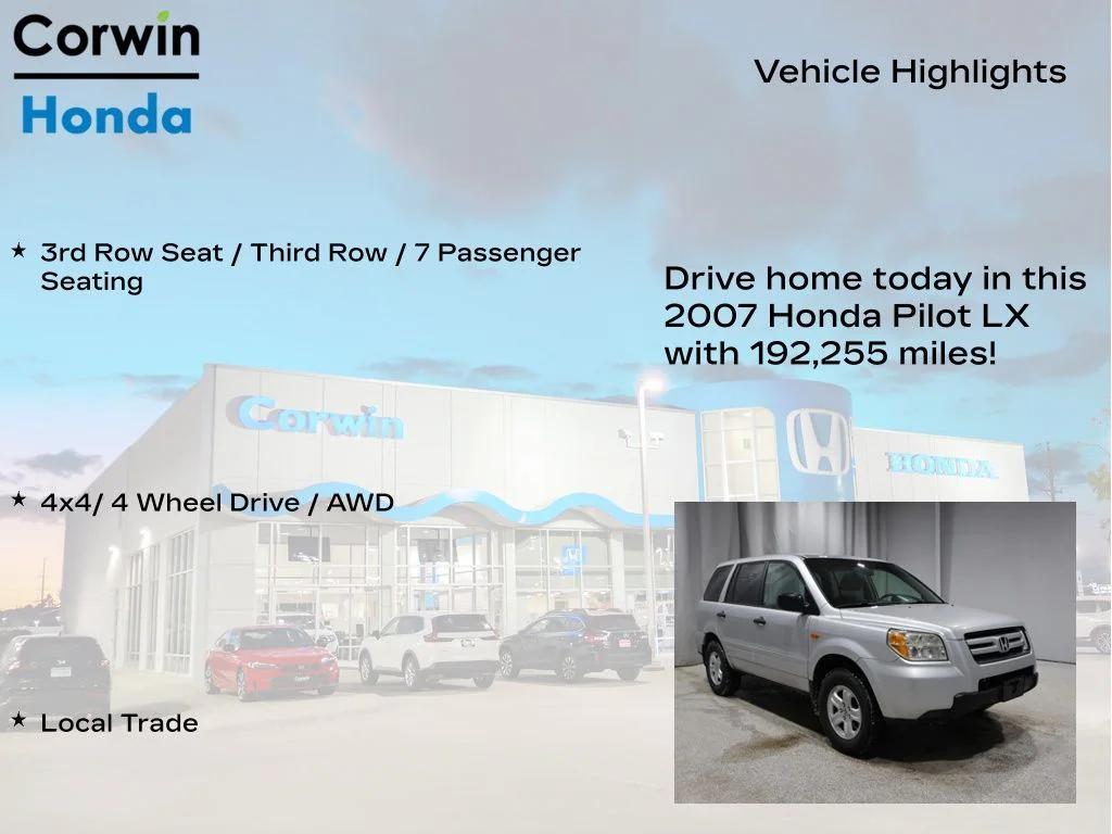 used 2007 Honda Pilot car, priced at $5,820