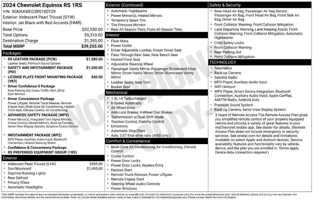 used 2024 Chevrolet Equinox car, priced at $22,500