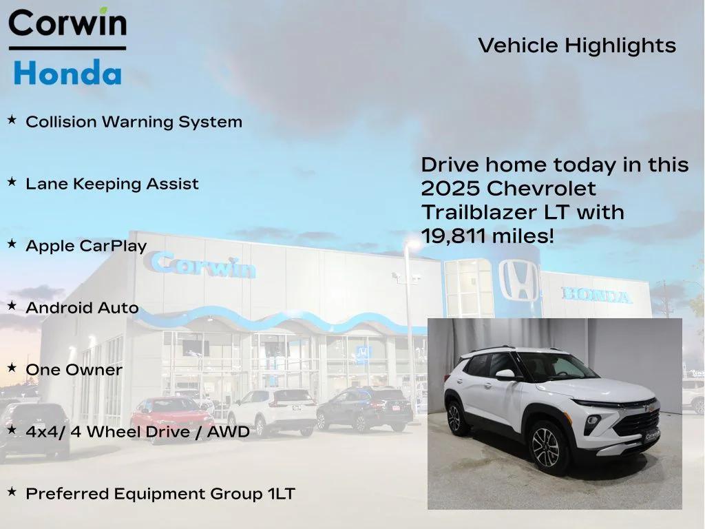 used 2025 Chevrolet TrailBlazer car, priced at $22,260