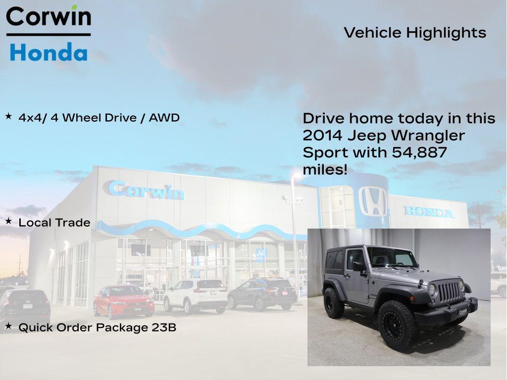 used 2014 Jeep Wrangler car, priced at $18,000