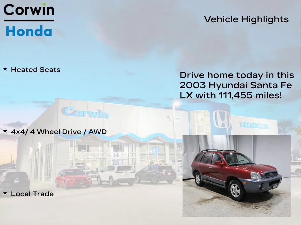 used 2003 Hyundai Santa Fe car, priced at $5,500