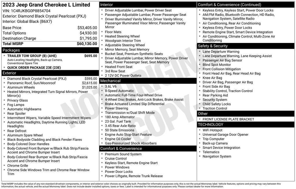 used 2023 Jeep Grand Cherokee L car, priced at $32,500