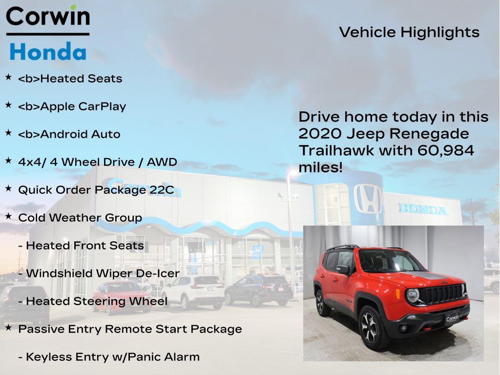 used 2020 Jeep Renegade car, priced at $15,500