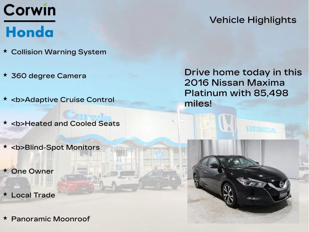 used 2016 Nissan Maxima car, priced at $14,900