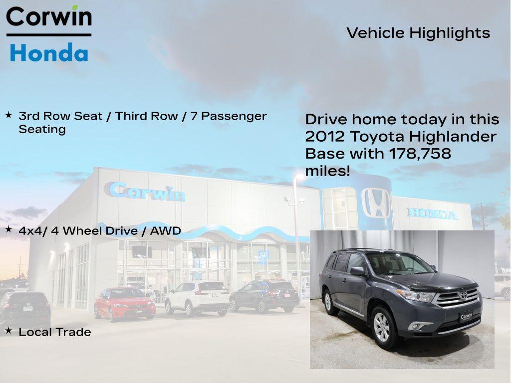 used 2012 Toyota Highlander car, priced at $10,000
