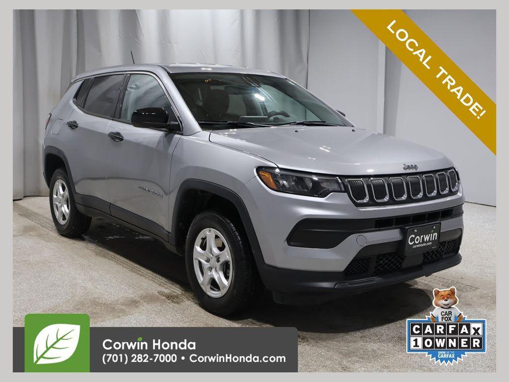 used 2022 Jeep Compass car, priced at $18,100
