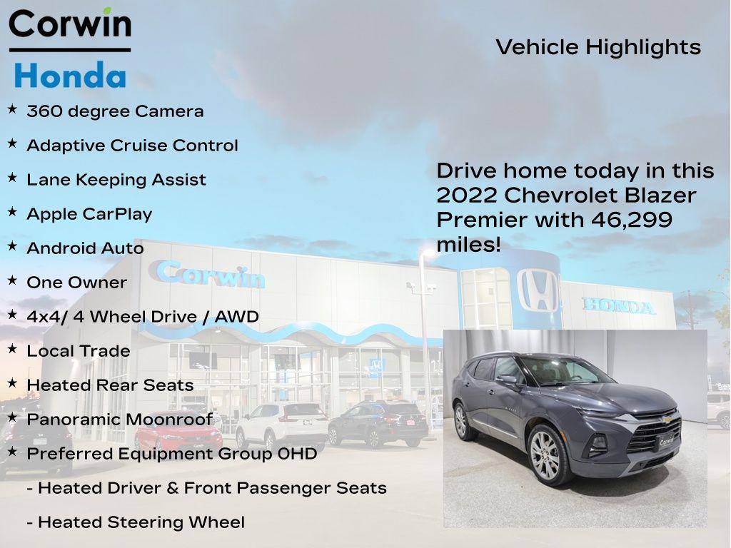 used 2022 Chevrolet Blazer car, priced at $29,499