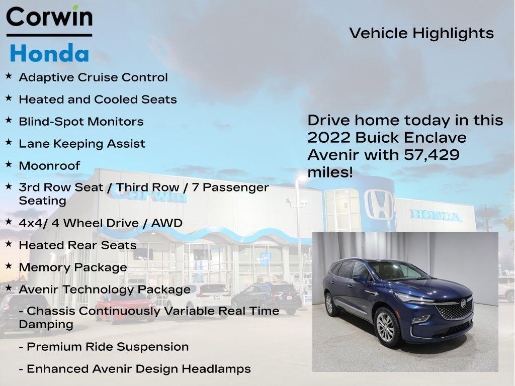used 2022 Buick Enclave car, priced at $31,399