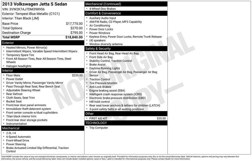 used 2013 Volkswagen Jetta car, priced at $7,699