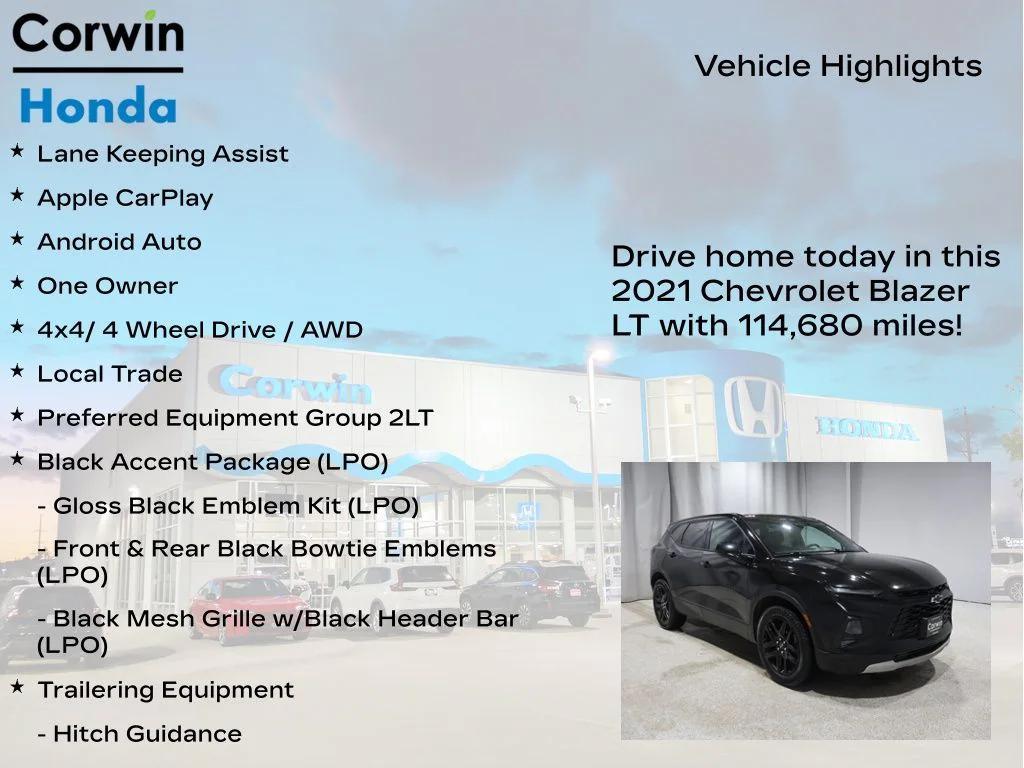 used 2021 Chevrolet Blazer car, priced at $17,600