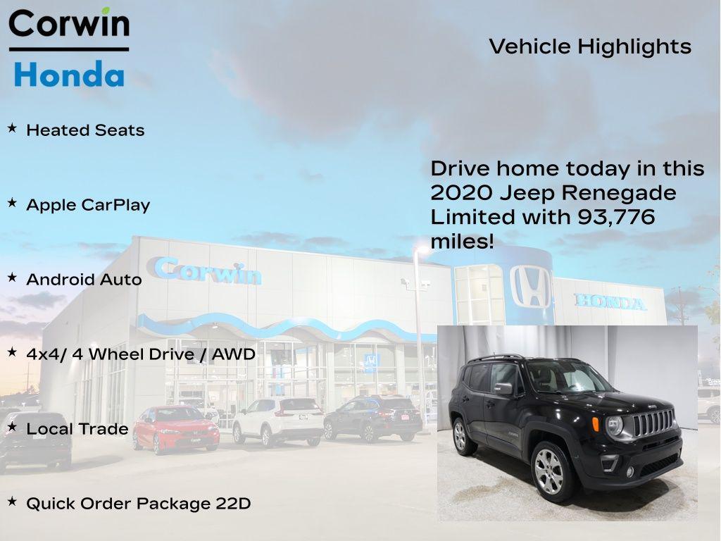 used 2020 Jeep Renegade car, priced at $14,500