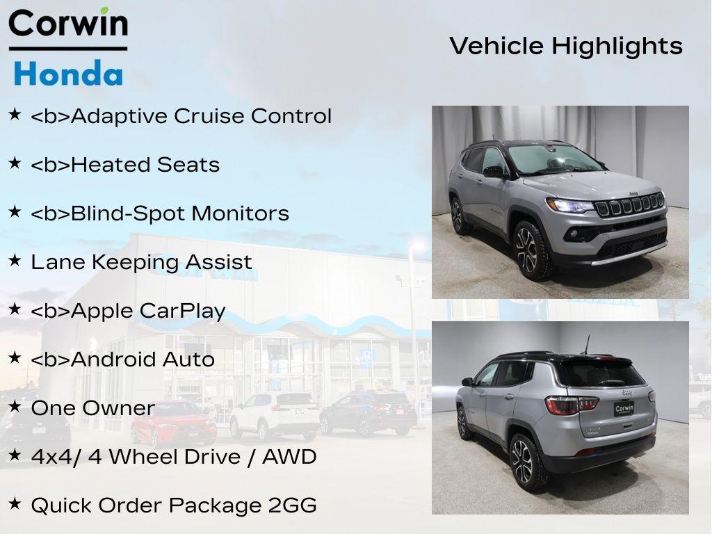 used 2022 Jeep Compass car, priced at $20,782