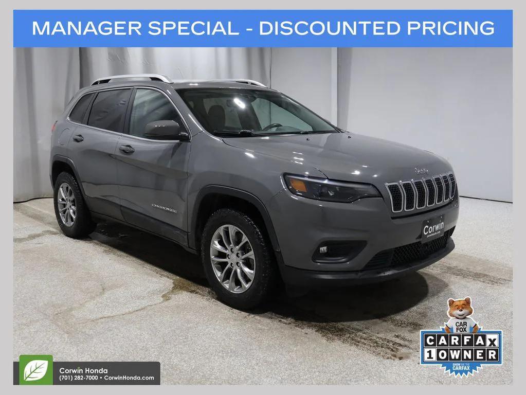 used 2021 Jeep Cherokee car, priced at $18,100