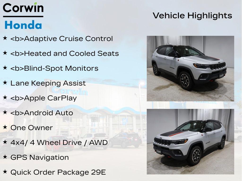 used 2024 Jeep Compass car, priced at $23,850