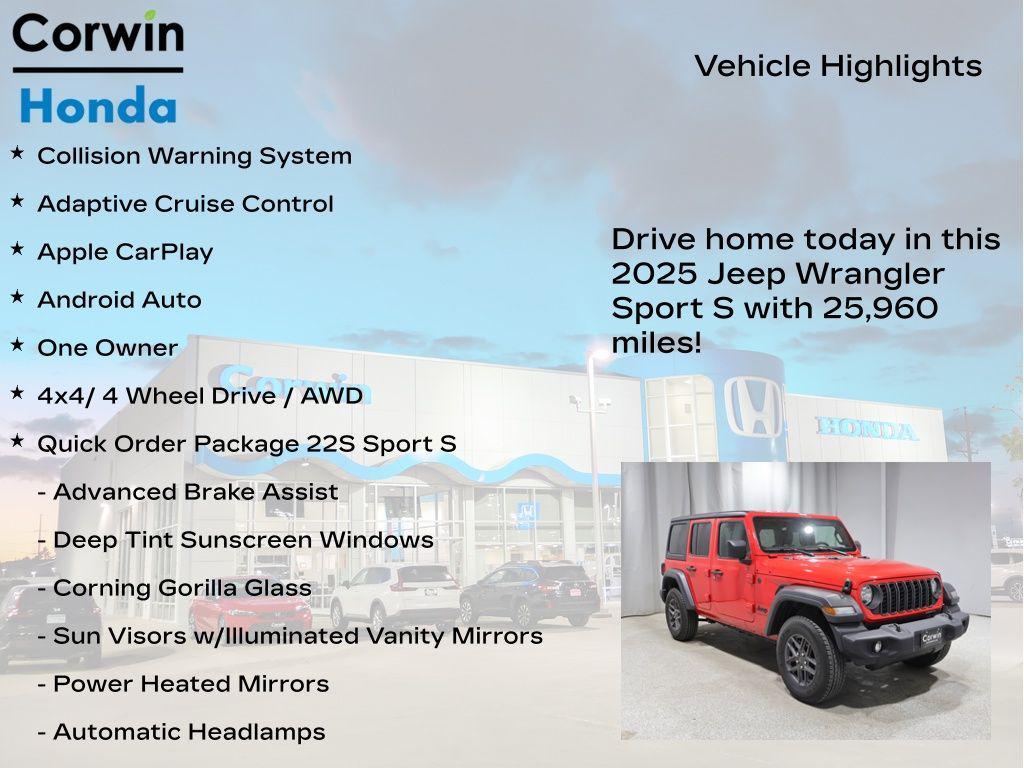 used 2025 Jeep Wrangler car, priced at $31,799