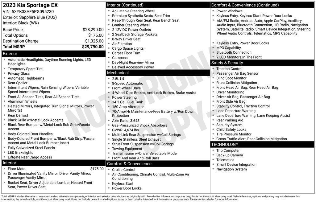 used 2023 Kia Sportage car, priced at $22,700