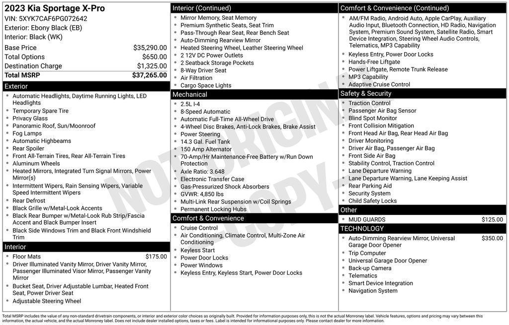 used 2023 Kia Sportage car, priced at $27,700